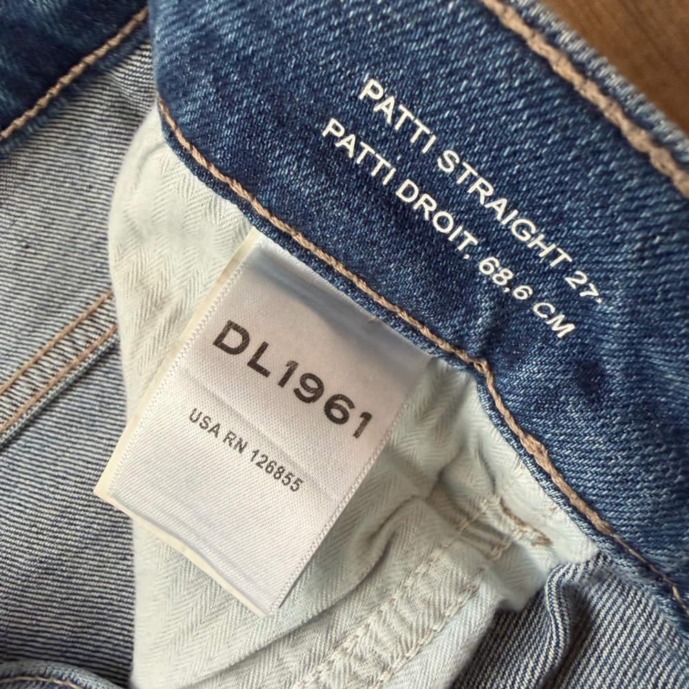DL1961 PATTI STRAIGHT Women’s Blue Jeans 27 PATTI DROIT. 68.6 CM - Picture 3 of 7